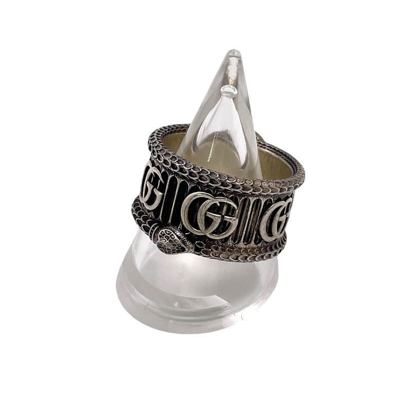 中古】【GUCCI】グッチ ダブルGスネークメタル リング・指輪 シルバー