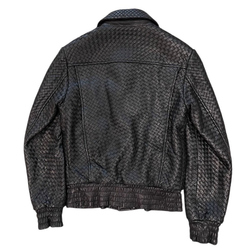 BOTTEGAVENETA】ボッテガヴェネタ イントレチャート レザージャケット