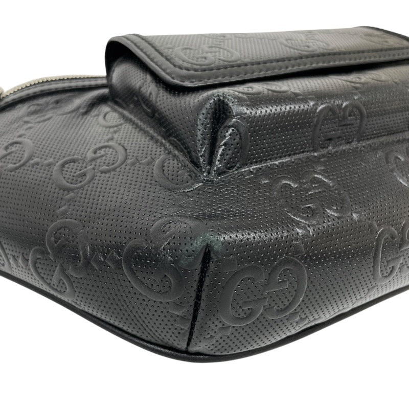 GUCCI】グッチ GGエンボス ベルトバッグ 645093 ウエストバッグ レザー