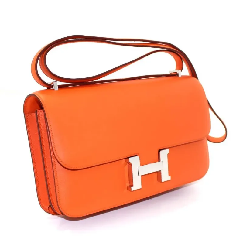 エルメス コンスタンスエラン ショルダーバッグ スイフト オレンジ □R