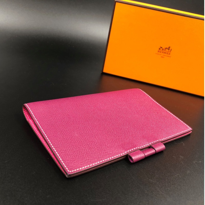 エルメス アジェンダ ヴィジョン エプソン パープル×ピンク □P刻印