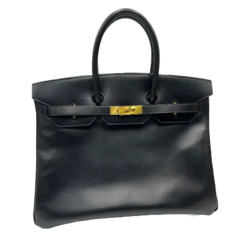 エルメス バーキン35 ブラック ボックスカーフ G金具 □F刻印
