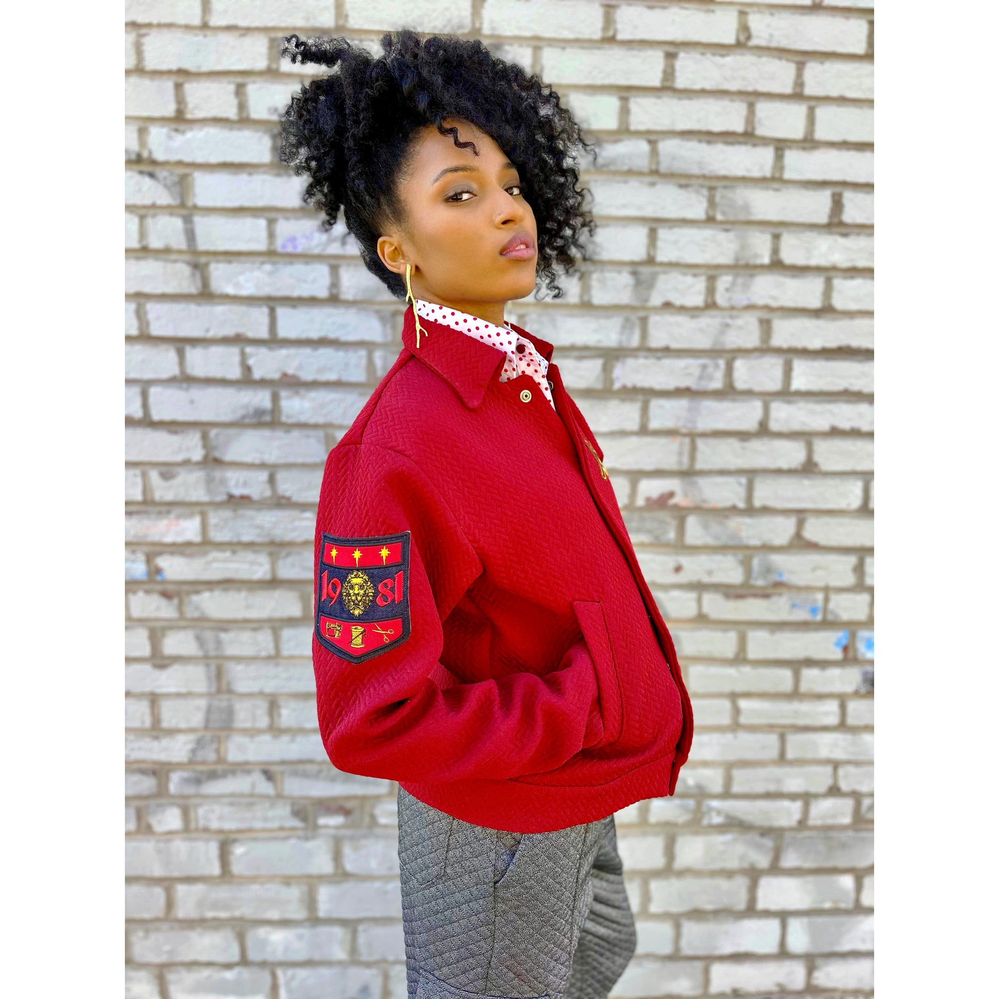 Maroon Quilted Herringbone Mechanic Jacket – Brandin Vaughn Collection