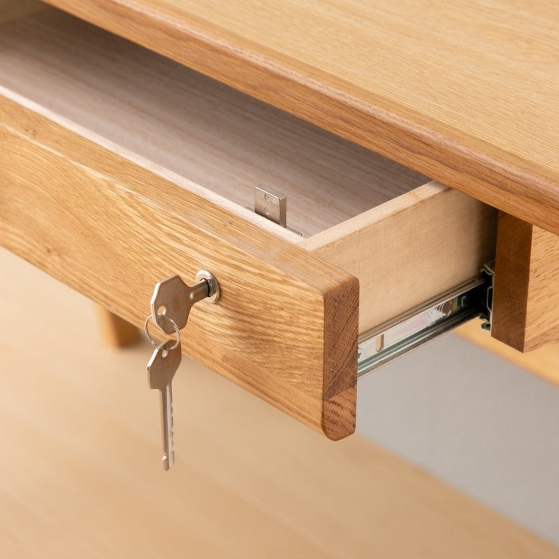 一生紀 学習デスク 引き出し付 幅80cm コンセント付 木製 ブック