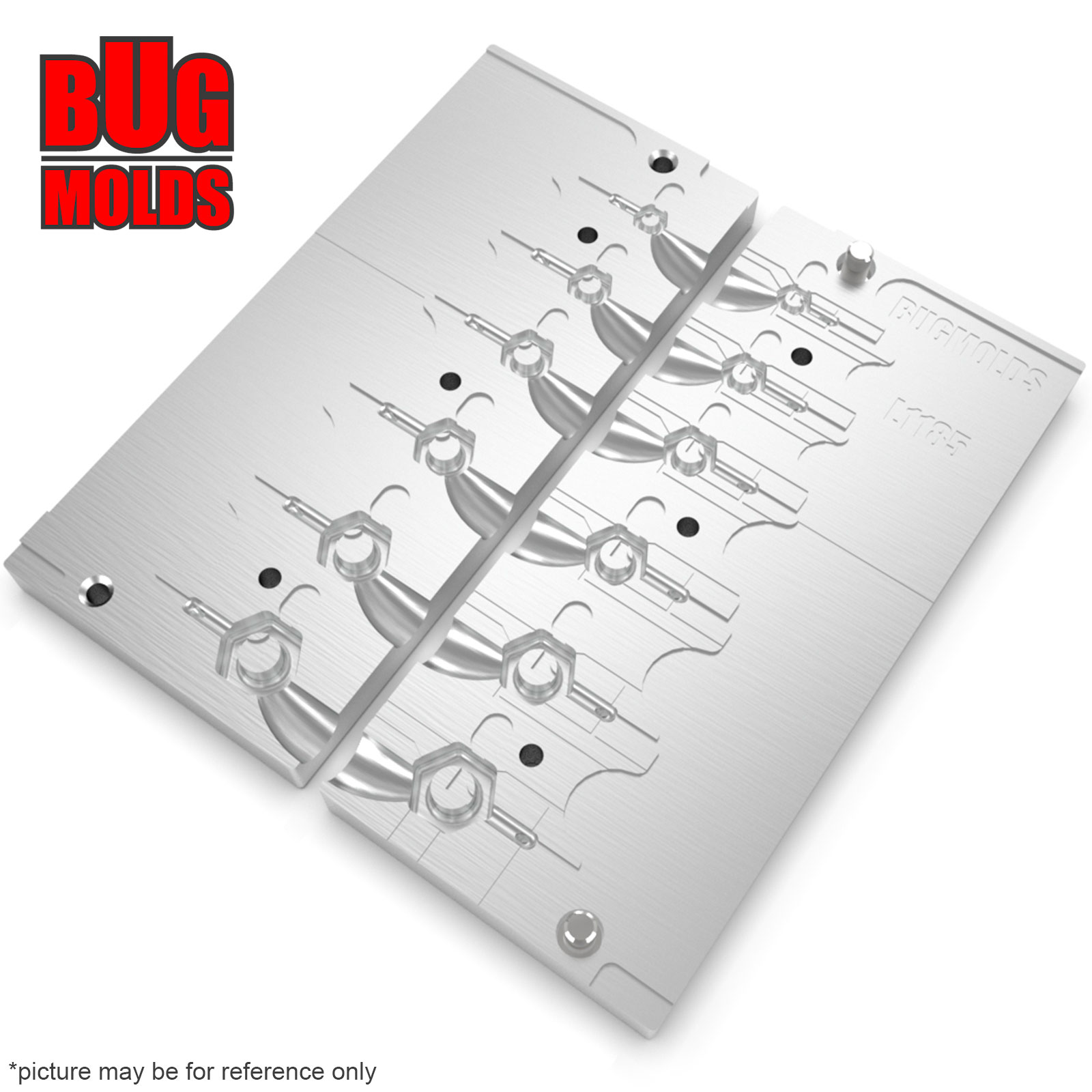 Aluminum CNC Mold Jig Head Eyehole Brandon Smith 1,8-14,2g 6-cav
