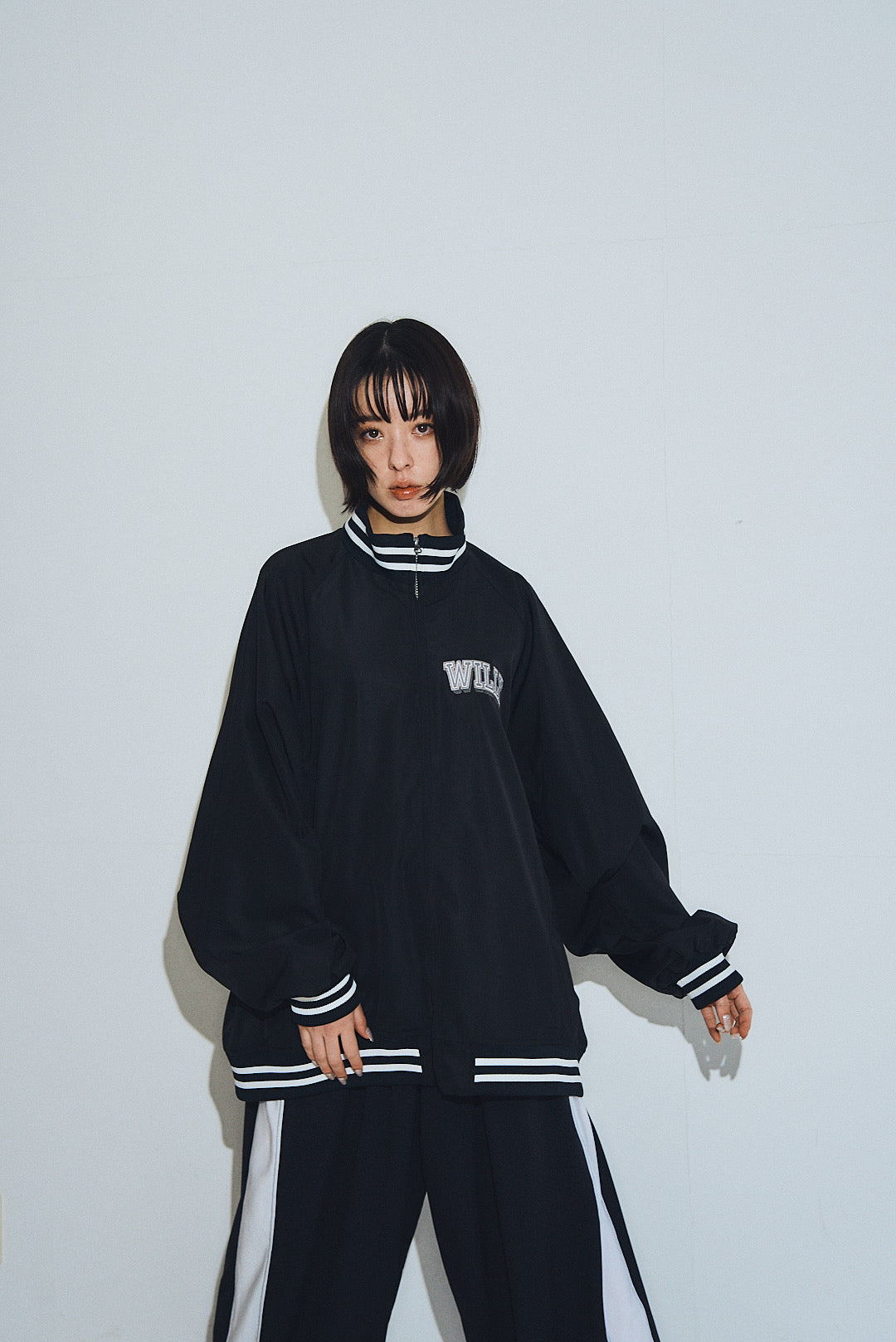 WILLY CHAVARRIA / STADIUM JACKET RECYCTEX BLACK