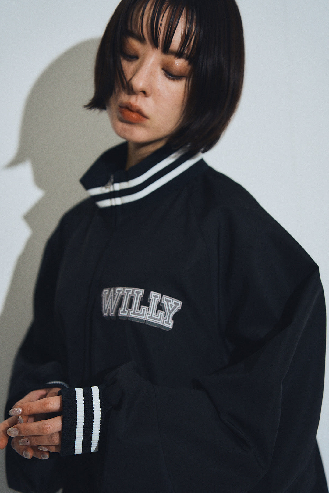 WILLY CHAVARRIA / STADIUM JACKET RECYCTEX BLACK