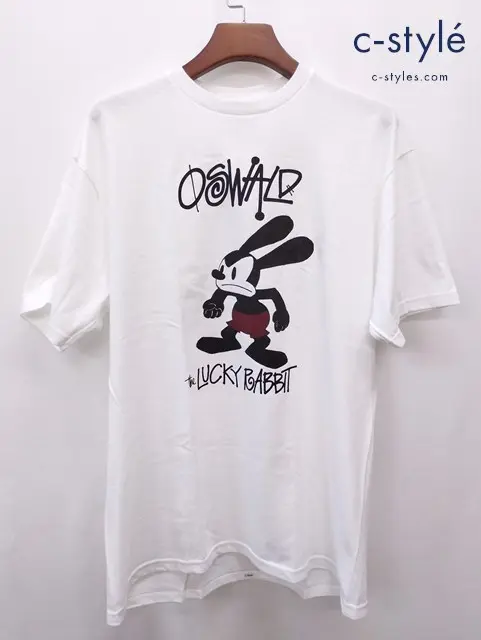 STUSSY×OSWALD ステューシー×オズワルド Tシャツ L ホワイト the LUCKY