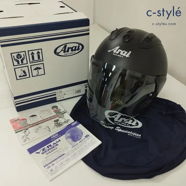 Arai アライ VZ-RAM ジェットヘルメット 59.60cm フラット黒 マット