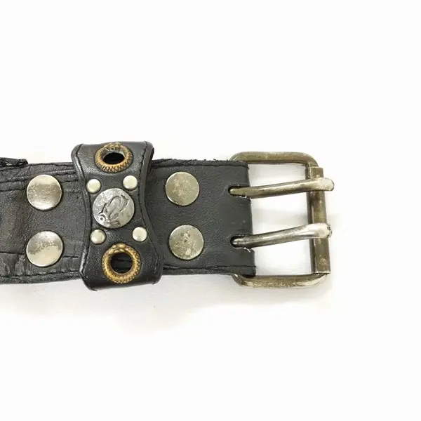KMRii ケムリ レザーベルト ブラック スタッズ 装飾 革 ロックの買取