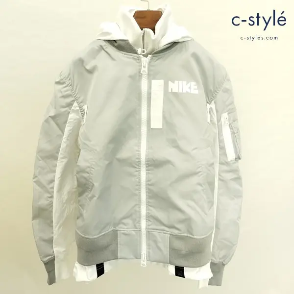 NIKE×Sacai NRG LAYERED JKT S グレー×ホワイト CZ4697-097 レイヤード