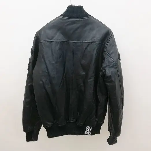 Back Channel バックチャンネル レザースタジアムジャケット M