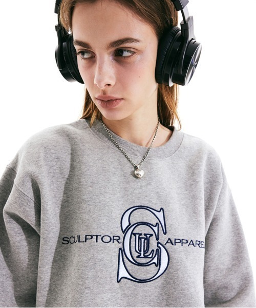 SCULPTOR（スカルプター）の「Satin Applique Sweatshirt/サテン