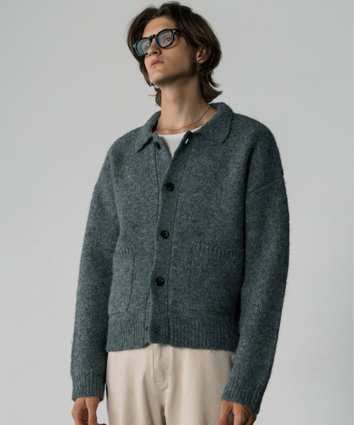 LURAKU（ルラク）の「【LURAKU】Shaggy Knit Polo Cardigan / シャギー