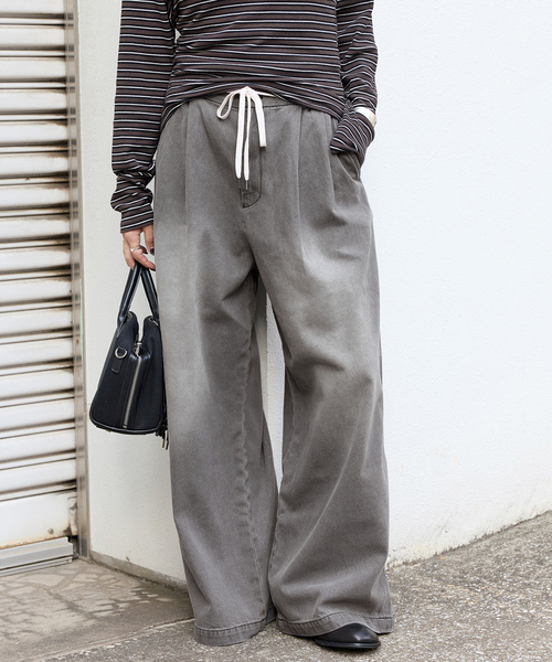 セール】2タックデニムイージーパンツ（デニムパンツ）｜JOURNAL