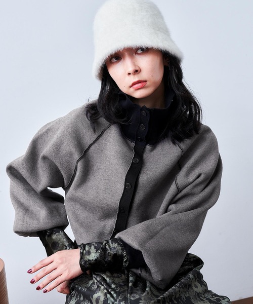 HARE（ハレ）の「マルチWAYハイネックニットカーディガン(HARE