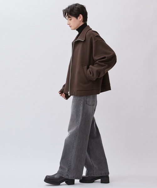 Lui's（ルイス）の「ハイクオリティ ビーバーメルトンZIPブルゾン