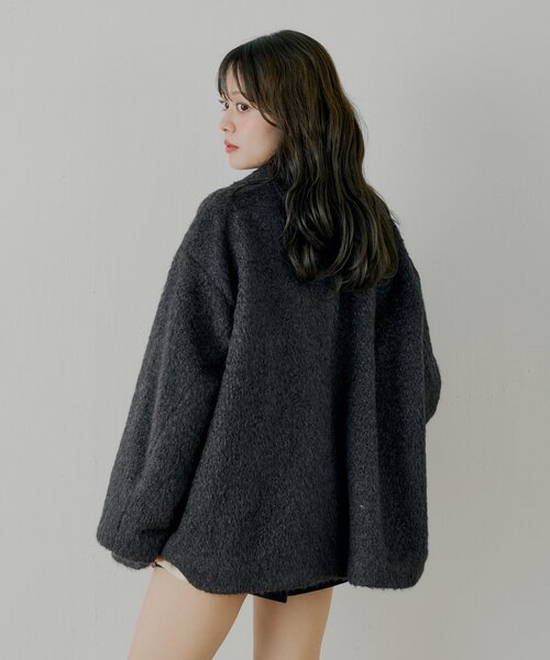 金釦シャギールーズコート&ノベルティバッグ 金釦シャギールーズコート