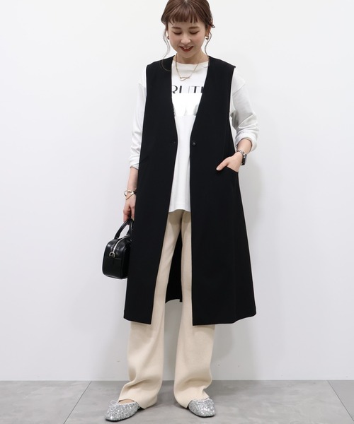 セール】Vネックロングジレ（ベスト）｜AMERICAN HOLIC（アメリカン