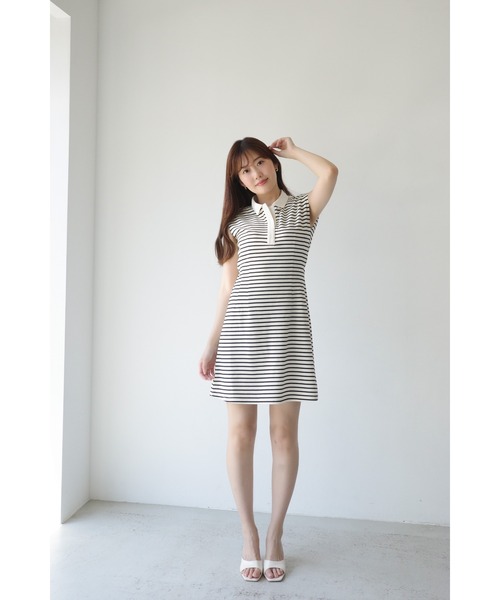 Her lip to（ハーリップトゥー）の「French Sleeve Polo Mini Dress