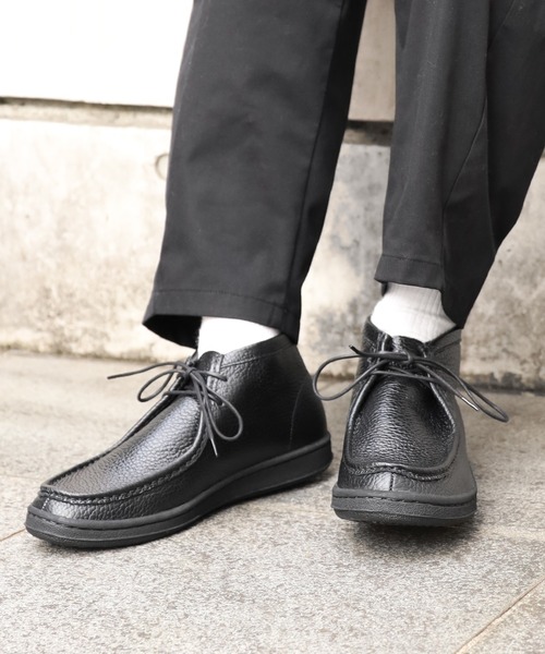 MANEBU（マネブ）の「MANEBU/マネブ “BOO MID” SHRINK レザーシューズ