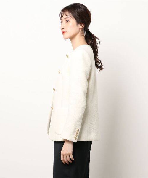 allureville（アルアバイル）の「シープパイルノーカラージャケット