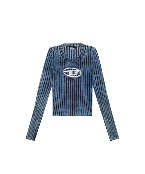DIESEL（ディーゼル）の「レディース 長袖 トップス インディゴ リブ