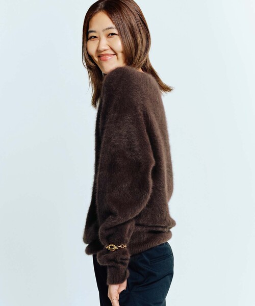 IENA（イエナ）の「フォックスカシミヤ ボートネックプルオーバー