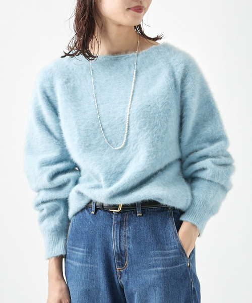 IENA（イエナ）の「フォックスカシミヤ ボートネックプルオーバー