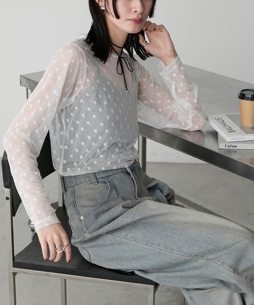 forksy.】フラワーチュールシアートップス forksy.│MONO-MART