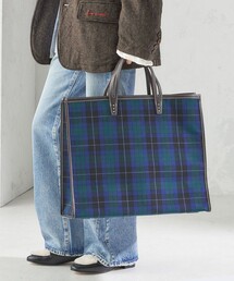 A VACATION アバケーションTANKトートバッグ くすみブルーバロック柄 A