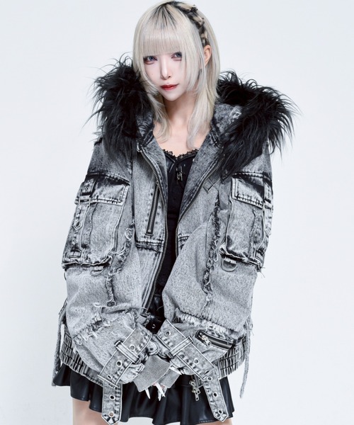 REFLEM/レフレム』デニムフリンジN2Bジャケット（ブルゾン）｜REFLEM