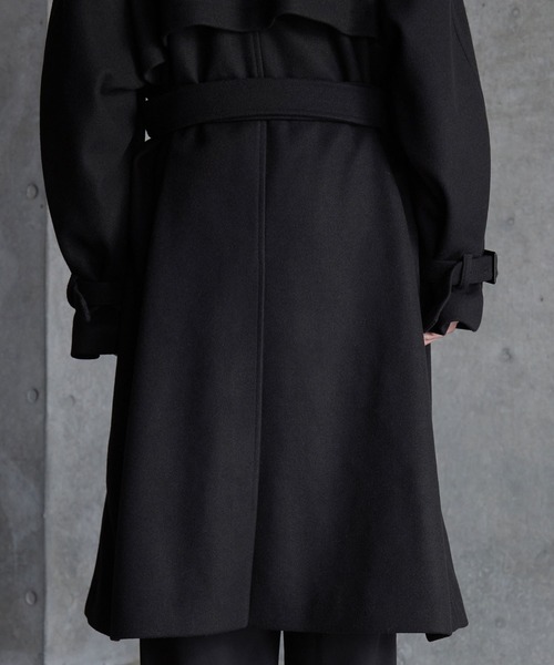 SERACE】2way over melton soutien collar coat / 2wayオーバー