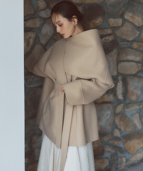 anuans（アニュアンス）の「リバーウールミドルマフラーコート（ノー
