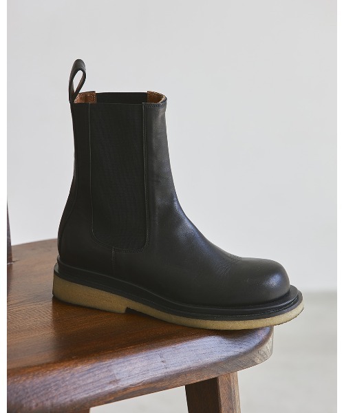 TODAYFUL（トゥデイフル）の「レザーミドルブーツ（ブーツ）」 - WEAR
