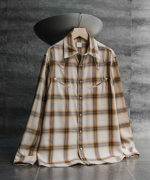 EDIFICE（エディフィス）の「オンブレチェック ウエスタンシャツ