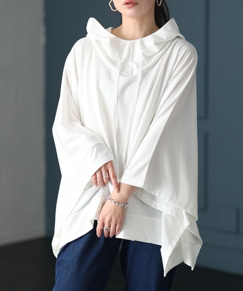 ポンチョ風変形パーカー（パーカー）｜Sawa a la mode（サワアラモード