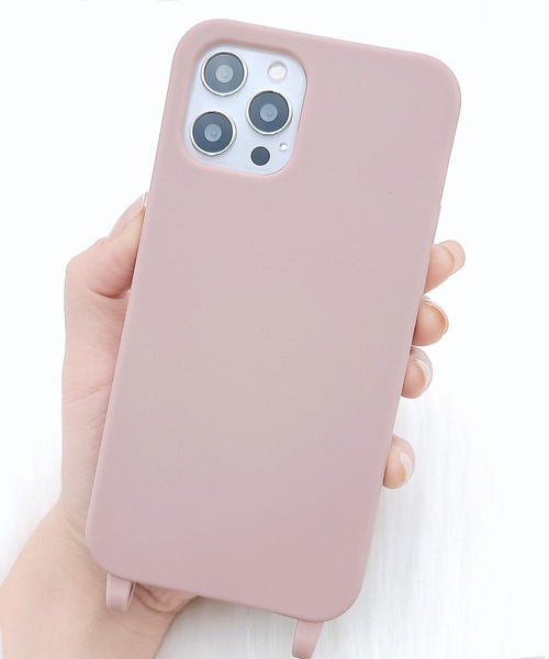 セール】ネックストラップ付 シリコンiPhoneケース（スマホケース