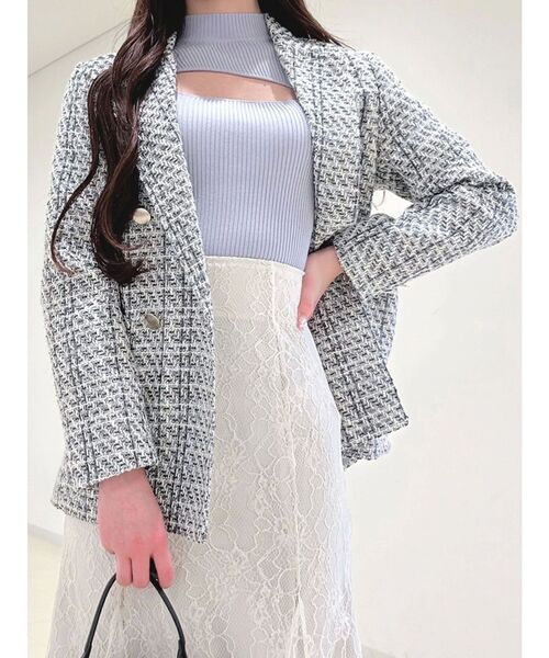 セール】オリジナルツイードテーラードジャケット【セットアップ着用可