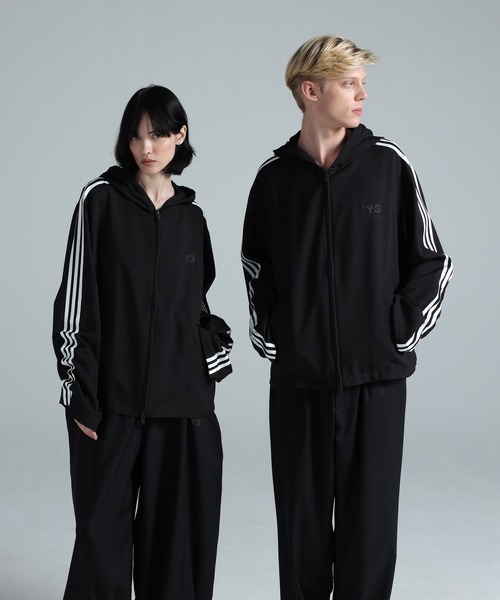 Y-3 HOODED TRACK TOP 3-STRIPES（ブルゾン）｜Y-3（ワイスリー）の
