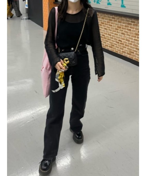 MOUSSY（マウジー）の「HW 90S BLK STRAIGHT（デニムパンツ）」 - WEAR