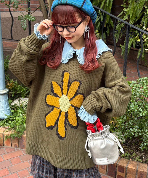 CIAOPANIC（チャオパニック）の「【WEB限定】BIGフラワーロールネック