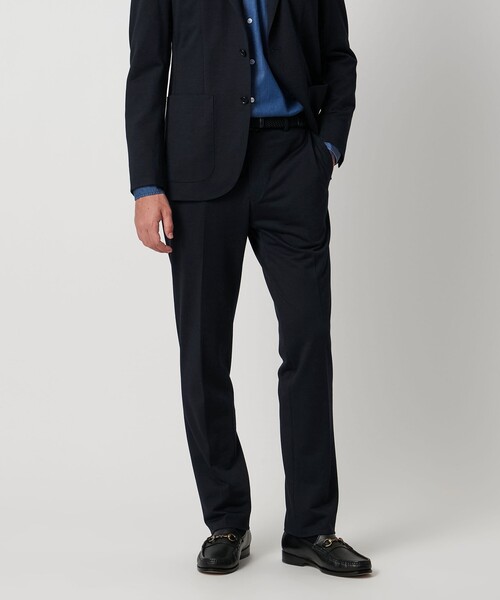 セール】メランジ ジャージ ノープリーツ スラックス COMFORT EASY