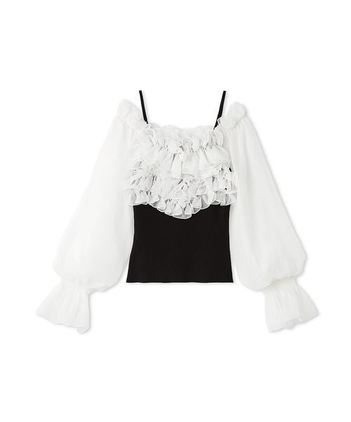 デザインシアーフリルニットプルオーバー（ニット/セーター）｜SNIDEL