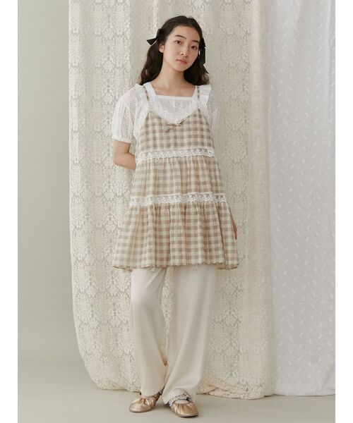 merry jenny（メリージェニー）の「checkフレアベビードール