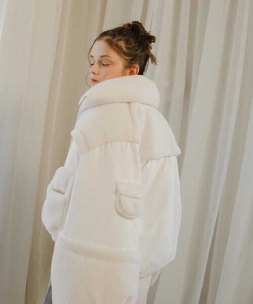 STUDIOUS（ステュディオス）の「【PINUE/ピヌエ】ボアコンビダウン