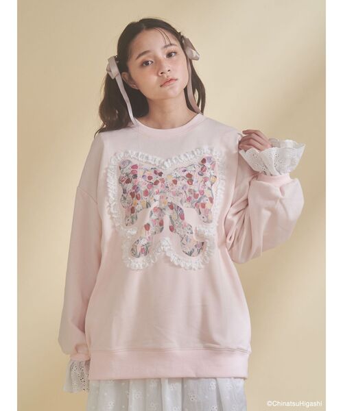 Dream Garden-tulip ribbon lace sweat（スウェット）｜merry jenny