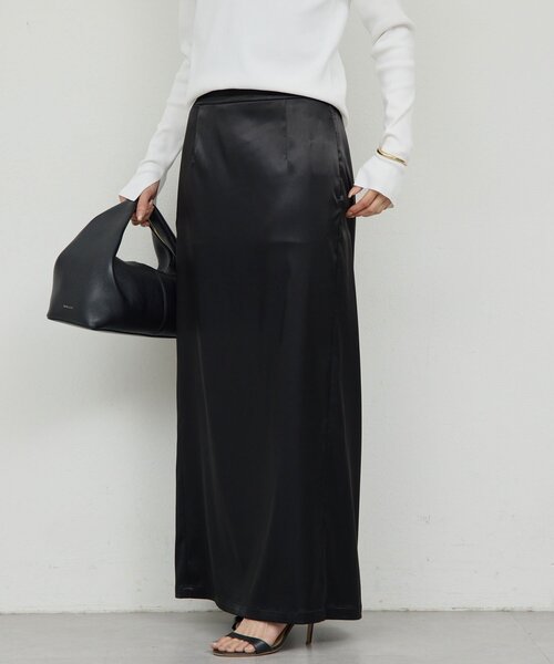 セール】【手洗い可能】ストレッチサテンタイトスカート（スカート