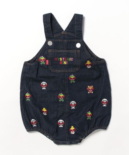 HYSTERIC MINI（ヒステリックミニ）の「DENIM パネル刺繍 サロペット