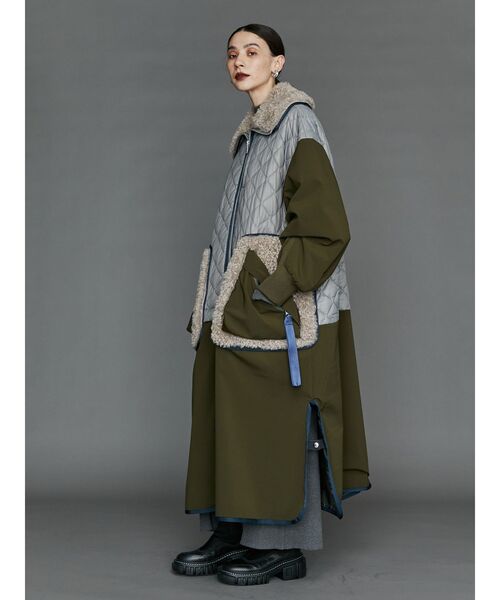 UN3D.（アンスリード）の「BIG COLLAR FABRIC MIX CT / ビッグカラー